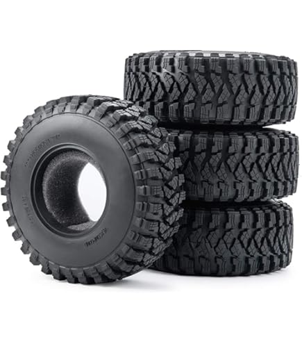 4Pcs 2.2" Aluminum Beadlock Wheels For 1/10 RC Crawlers - Fits Axial Wraith, TRX4, D90, 12mm Hex, Black