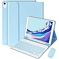 Galaxy Tab S8/Tab S7 Case with Keyboard and Mouse 11 inch, Detachable Magnetic Keyboard + Mouse+Slim Cover with S Pen Holder for Model SM-X700/X706/T870/T875/T878 Tablet (Sky Blue)