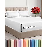 Extra Deep Pocket King Sheets - 4 Piece Breathable & Cooling Bed Sheets - Hotel Luxury Bed Sheet Set - Soft, Wrinkle Free & Comfy - Easily Fits Extra Deep Mattresses - Deep Pocket White Sheets Set