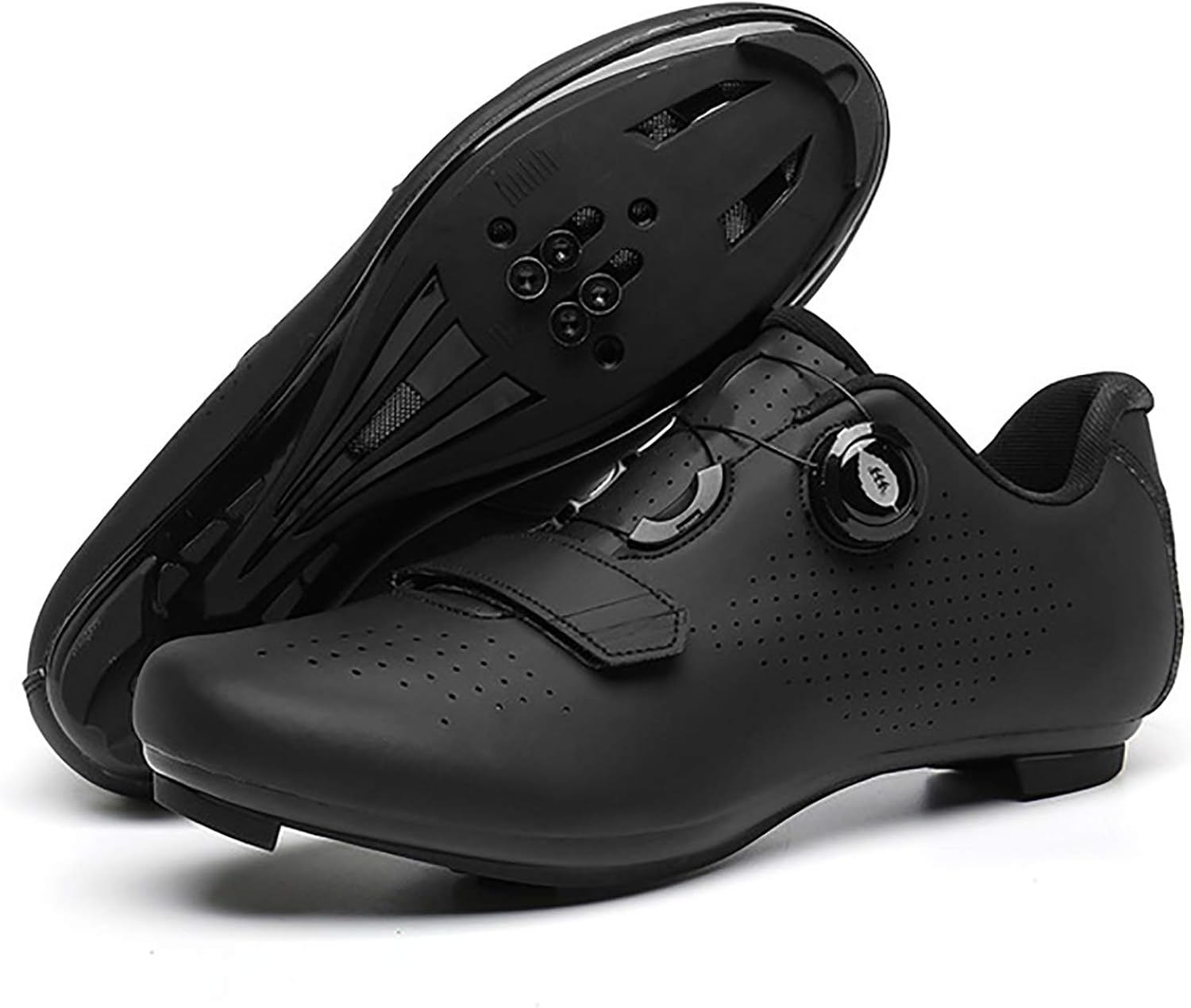 HNBSTST Rennradschuhe für Herren, Fahrradschuhe mit drehbarer Schnalle, Fahrradschuhe mit