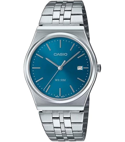 Amazon.com: Casio MTP-B146D-2AV Men's Vintage Stainless Steel Blue