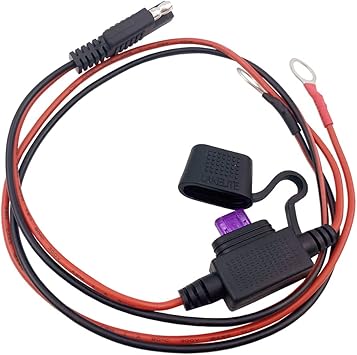 Amazon Smarkey Sae接続ケーブル Saeコネクタオートバイのバッテリー充電器 Sae充電ケーブル Saeは 12vリング端子ヒューズへのプラグをすばやく切断します オートバイ 車な トラクターどの充電に適しています バッテリーケーブル 車 バイク