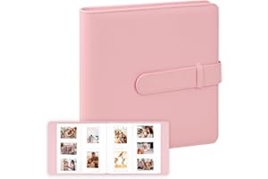 RUIBYTREE 360 Pockets Instant Photo Album for Fujifilm Instax Mini 12 11 9 8+ 8 99 40 EVO LiPlay Instant Film, fits Polaroid Snap/PIC-300/Z2300/ SocialMatic Cameras & Zip 2x3 Printer (Pink)