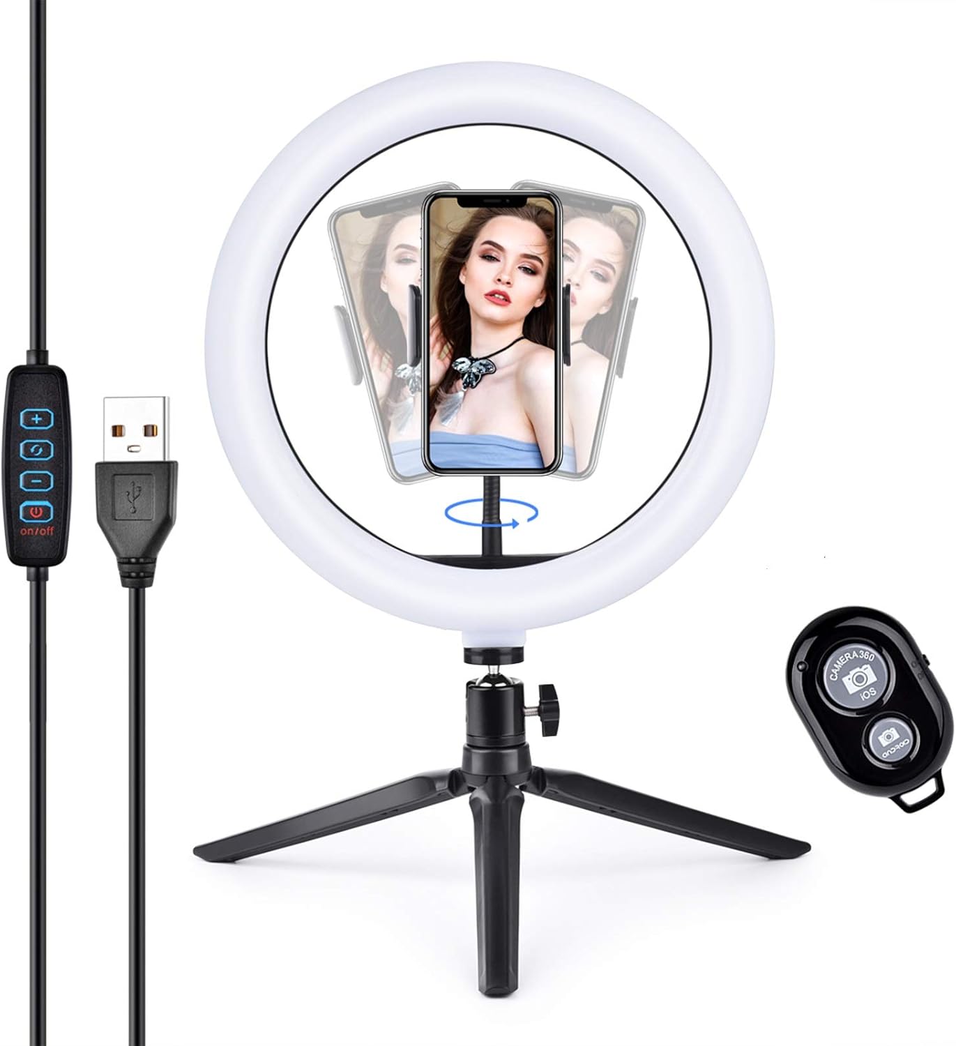 Led Ring Light Ring Light with Stand 10” Led Ring Light with Tripod Stand and Phone ...