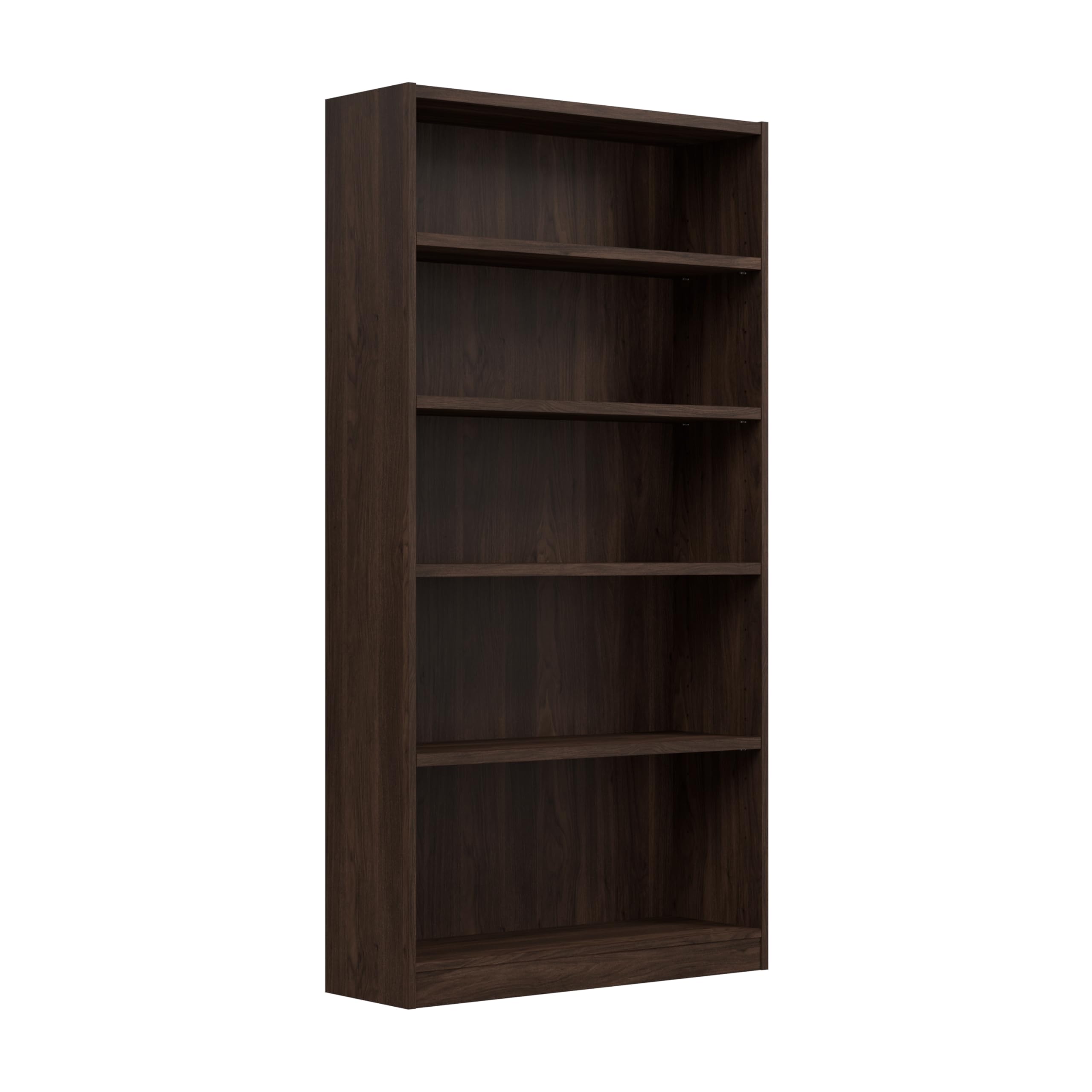Photo 1 of **FOR PARTS ONLY/ HAS DAMAGED (BROKEN PIECES)**Bush Home Universal Tall 5 Shelf Bookcase in Black Walnut, Vertical Storage and Display Bookshelf for Home Office or Living Room Organization