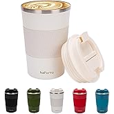 17oz Insulated Coffee Travel Mug Stainless Steel Vacuum Coffee Cup Leakproof with Screw Lid Double Wall Coffee Tumbler Reusable Thermal Cup for Hot/Iced Beverage