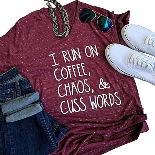 Freemale Women's Cute Graphic Juniors Tops Teen Girl Tee Summer Funny T Shirt (M, Purple)