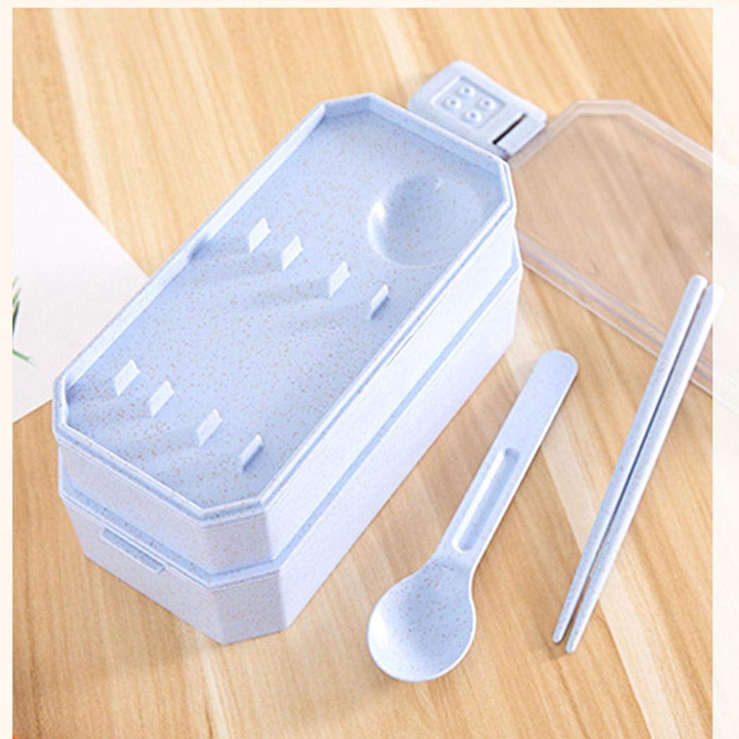 UpBeauty Cute Lunch Box Double Layer Food Box Kids Portable Picnic School Container Box Lunch Boxes