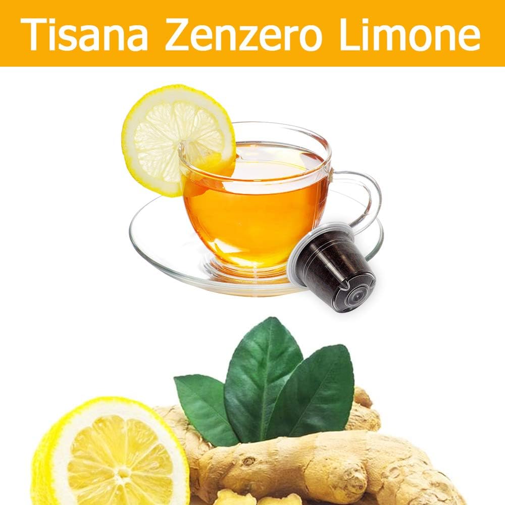 50 Capsule Tisana Infuso Zenzero E Limone Nespresso Bevanda Solubile Compatibile Con Macchina Caffe Nespresso Amazon It Alimentari E Cura Della Casa
