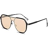 Rmerom Retro Oversized Square Aviator Sunglasses for Women Men, 2026 Fashion Vintage Trendy Large Aviator Sun glasses UV400