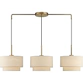 Livex Lighting, 58893-48, Bellingham Collection, 3 Light Antique Gold Leaf Large Linear Chandelier