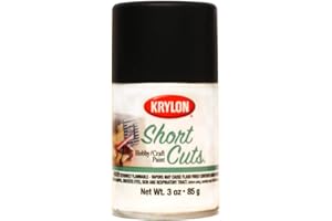 Krylon KSCS056 Short Cuts Aerosol Spray Paint, 3-Ounce, Flat Black
