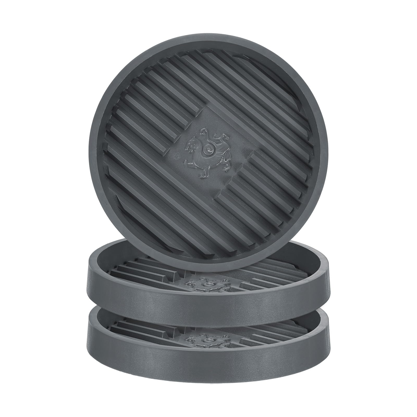 M METERXITY 3-Pack Plant Saucer, 9.4 Inch 24cm Flower Pot Saucers, Thicker Anti-Rot Root Plastic Plant Saucer for Indoor/Outdoor Potted Plant/Plant Water Catcher Tray [Cement Ash]