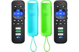 ZBNVS 2 Pcs Replacement Remote Control Compatible for TCL Roku/Hisense Roku/Onn Roku/Sharp Roku/Element Roku/Philips Roku Smart TVs with Soft Silicone Case (Not for Roku Stick or Box) (ROKU-SHU2-2CASE)