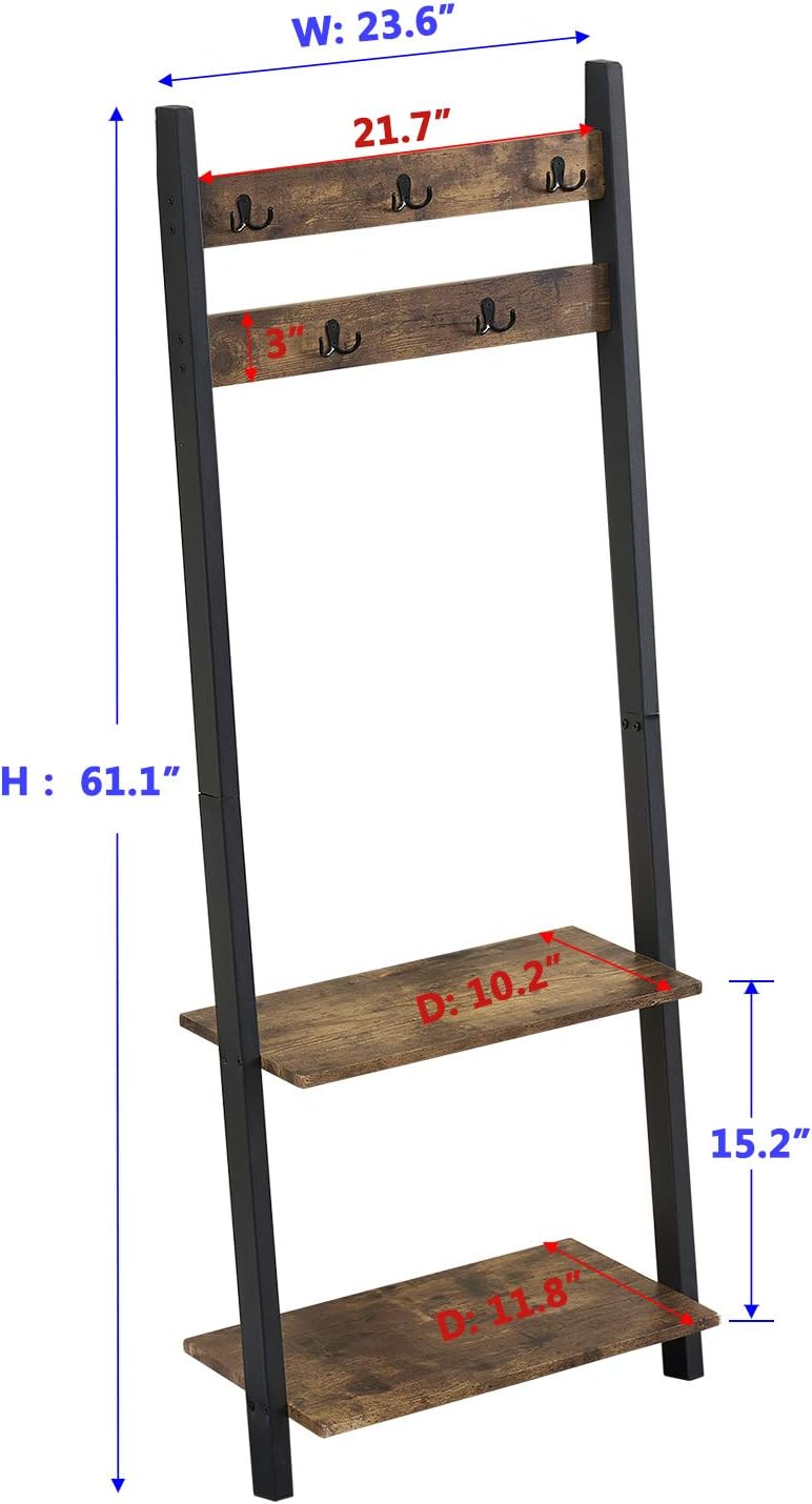 room 2 room 2 tier fabric storage shelf instructions on Furniture Narrow Entryway Coat Rack With Shoe Rack And Storage Shelves Organizer For Hallway Room Vintage Brown Homyshopy Industrial Hall Tree Against The Wall Home Kitchen