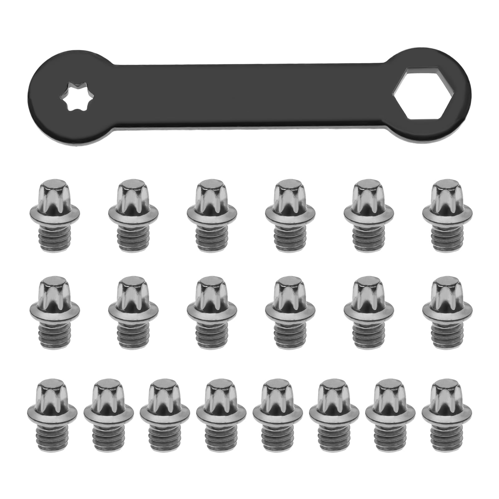 Be In Your Mind 50Pcs Bike Pedal Screws with Torx Wrench Bicycle Pedal Bolts Screw Bike Pedals Anti Skid Nails Bike Accessories M4x4.4mm Steel