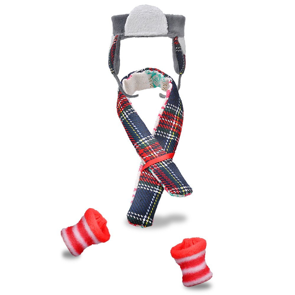 E-TING Claus Couture Clothing for Elf on the Shelf (Hat+Sock+Scarf)