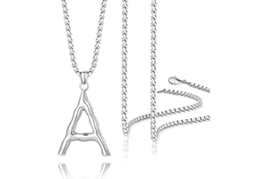 GIEIWIW A-Z Initial Necklaces Sweater Necklaces Large Pendant for Men Women Girls Christmas Gift-Choose the Most Meaningful Letter for You