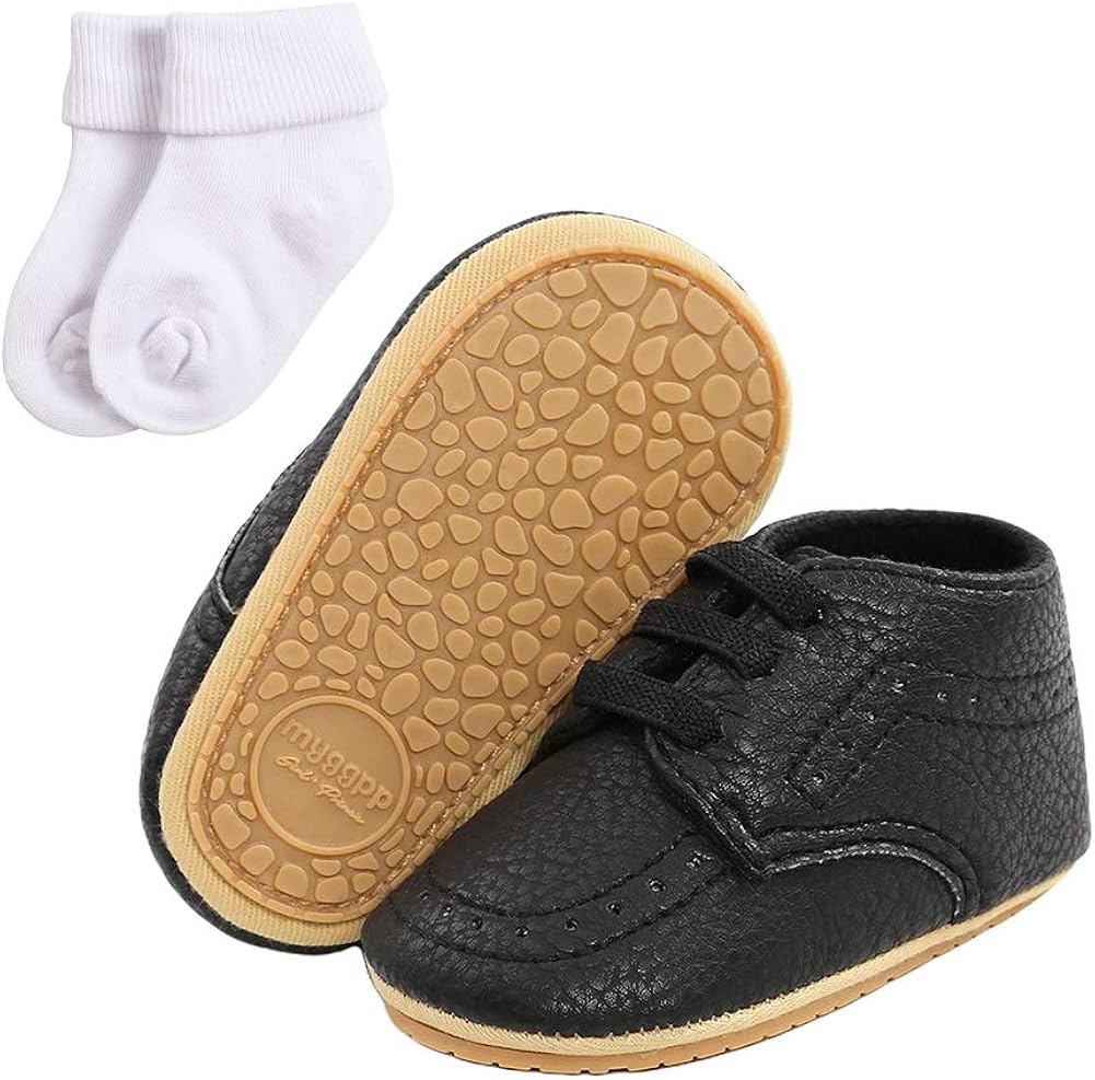 URMAGIC Baby Boys Shoes 2Pcs Set LaceUp Casual Sneakers NonSlip Soft