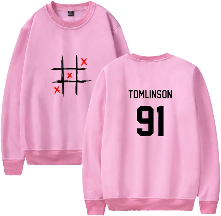 CTOOO Men's Crew Neck Sweater Louis Tomlinson 91 One Direction Men's Sweatshirt