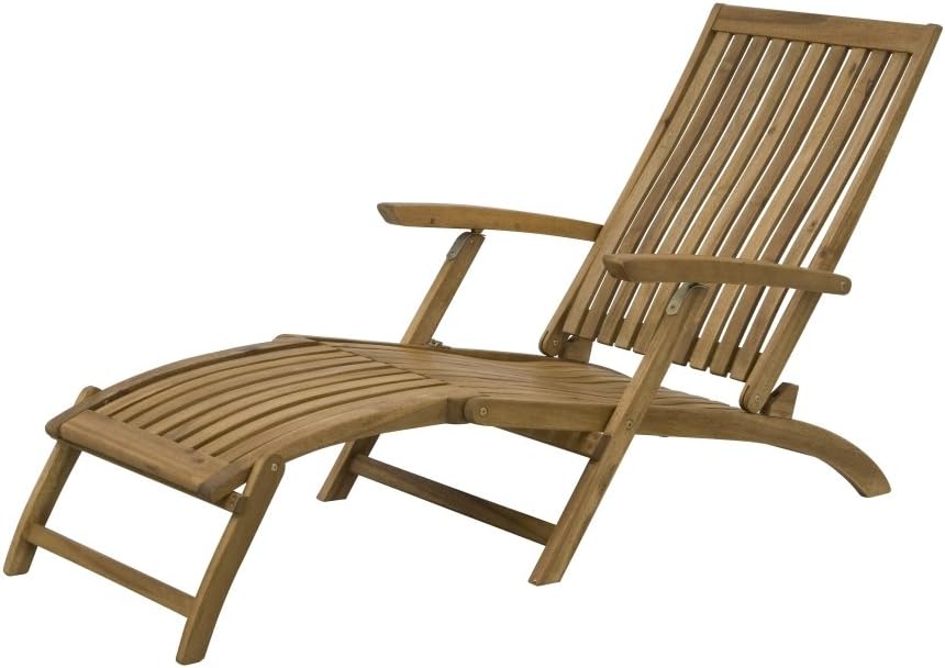 Siena Garden 120519 Deckchair Paleros Acacia Wood FSC 100% Galvanised Steel Fittings