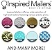 Inspired Mailers - Poly Mailers 10x13-100 Pack - Aqua Mermaid Scales Deluxe - Mailing Bags - 10x13 Poly Mailers - Shirt Packaging Bags - Packing Envelopes for Shipping