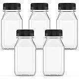 Hulless 5 Pcs 8 Ounce Plastic Juice Bottle Drink