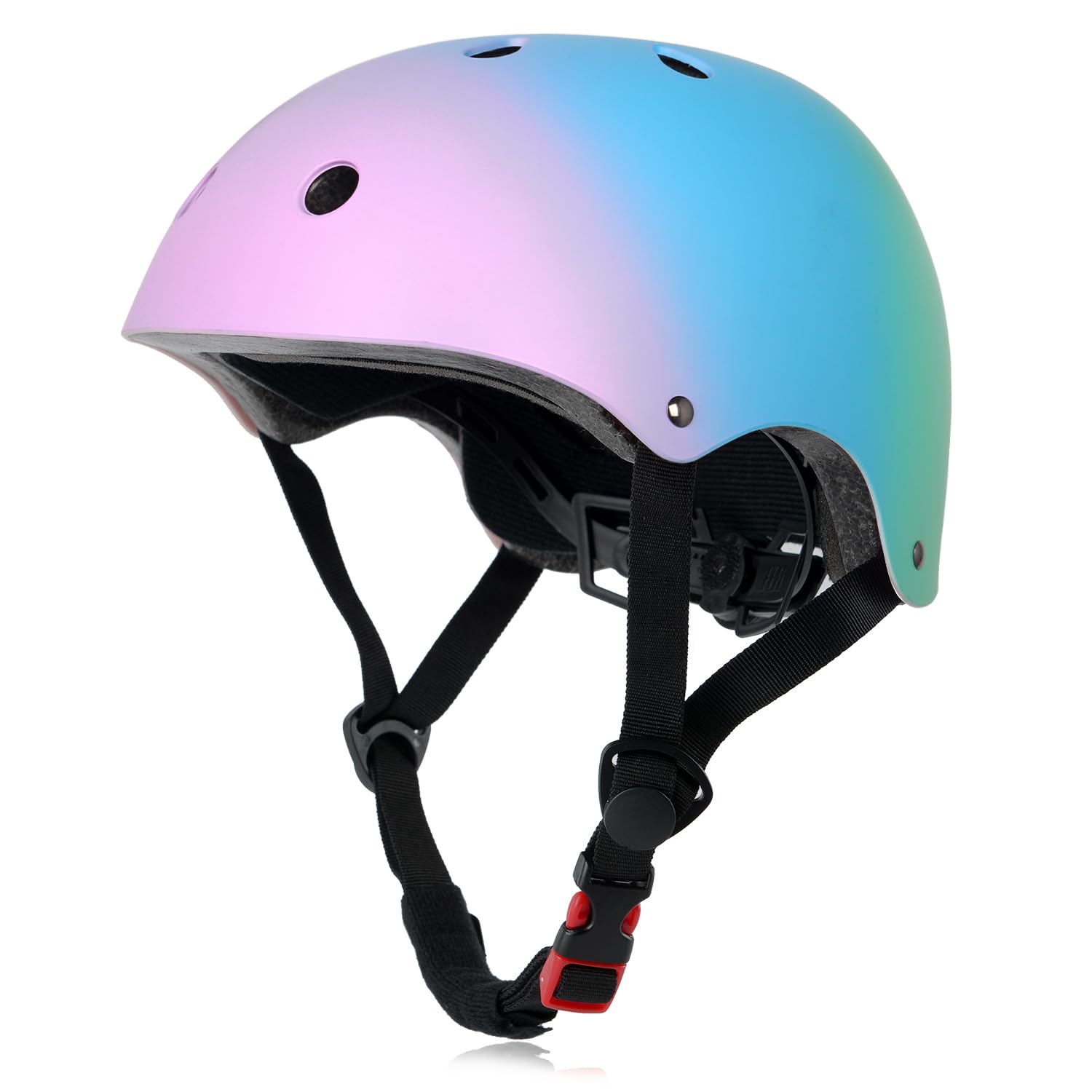 Photo 1 of Kids Bike Helmet, Adjustable and Multi-Sport, from Toddler to Youth, 3 Sizes (Pink Blue Green)