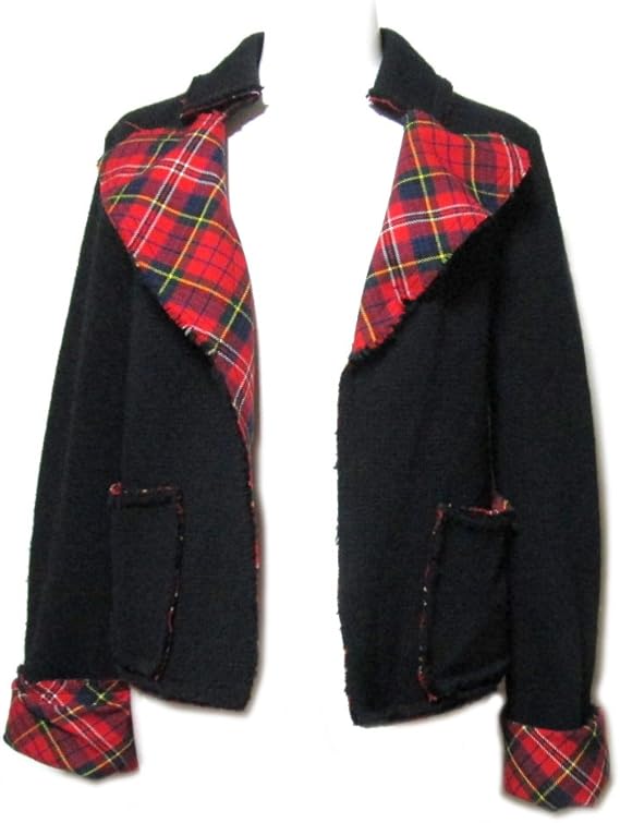 Amazon Tricot Comme Des Garcons 02 トリコ コムデギャルソン M タータンチェック切り替えジャケット ブルゾン 中古 コート ジャケット 通販