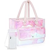 Bagsmart Waterproof Beach Bag for Women with Phone Pouch, Large Tote Bag for Pool, Travel and Vacation