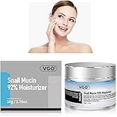 VGO Snail Mucin 92% Moisturizer Daily Face Moisturizer Hydrating Repair Face Gel Cream for Dry & Sensitive Skin, All Skin Types 50g / 1.76oz