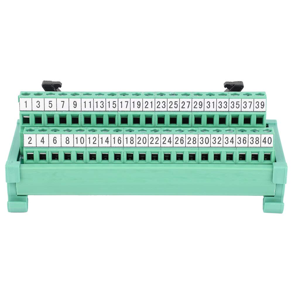 PLC Breakout Board IDC-40P Terminal Block Breakout Board Adapter PLC Terminal Block Connector Horn Relay Terminal Block PLC Adapter Module