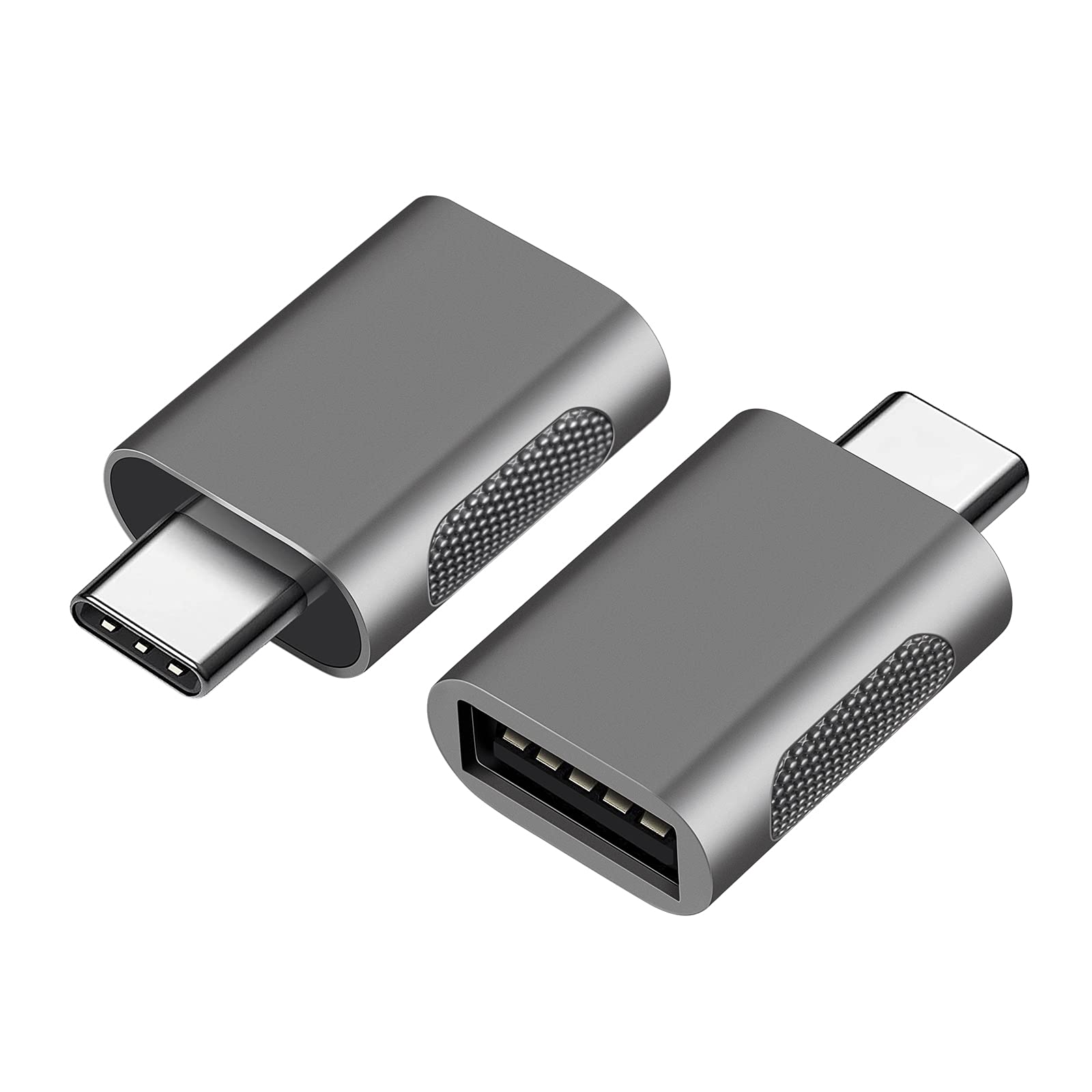 Eono USB C to USB Adapter, 2 Pack USB C Male to USB 3.0 Female Adapter, Thunderbolt 3 to USB Female Adapter OTG Compatible with MacBook iPad Pro Galaxy and More Type C Devices, Grey