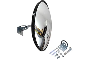 LH-GUARD Convex Corner Mirror - 12" Security Mirrors for Business, Garage, Warehouse, Blind Spot, Office and Traffic Security, Backup Mirror for Driveway with Clear view