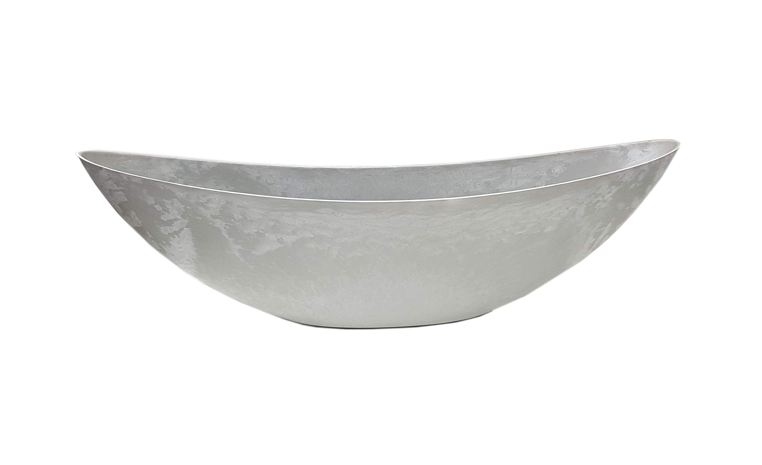 Klocke Plastic boat light grey for decoration and planting.