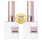 Double Rhythm 2 Pcs 15ML No Wipe Gel Top Coat and