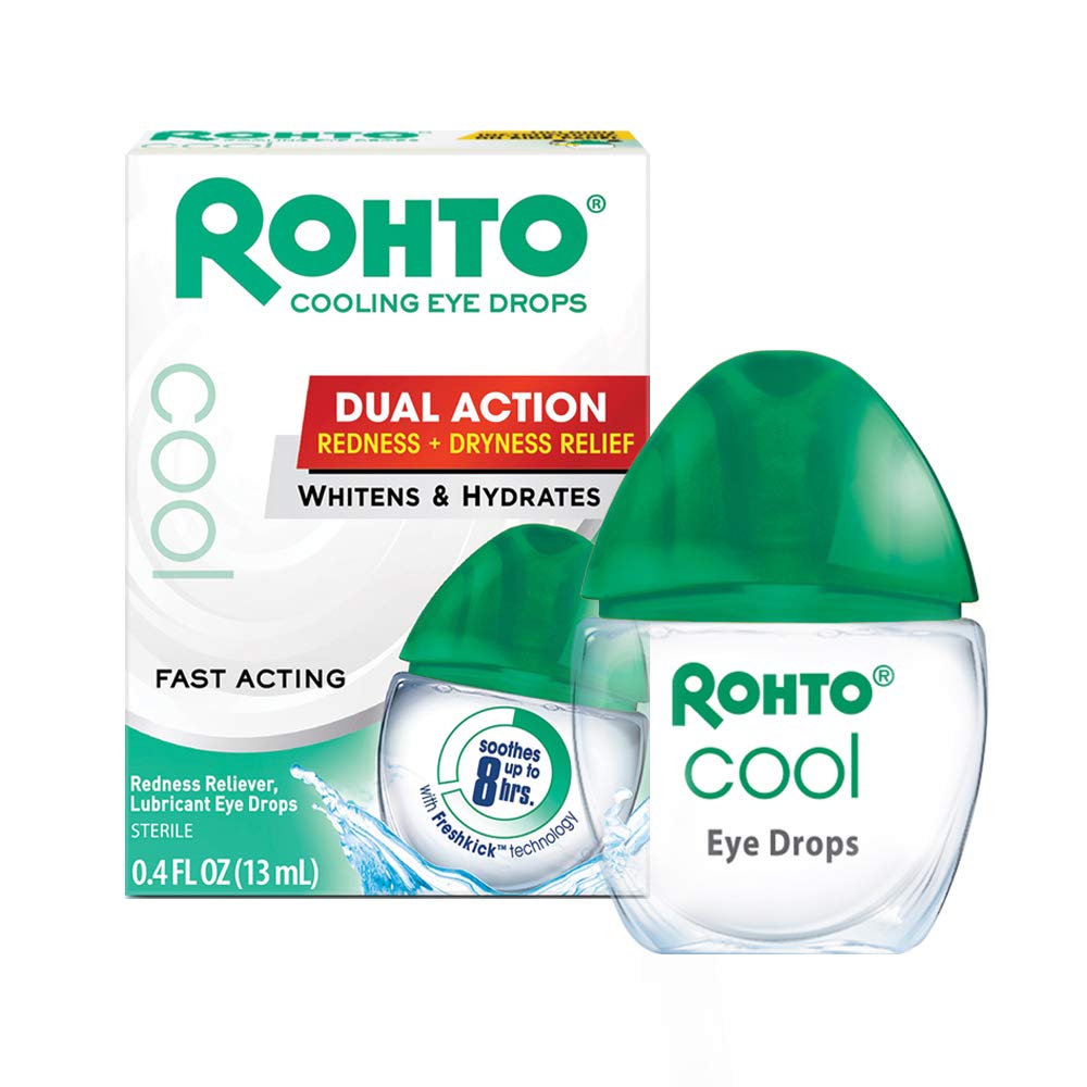 Rohto Cool The Original Cooling Redness Relief Eye Drops,0.4 Fl Oz (Pack of 3) Buy Online in