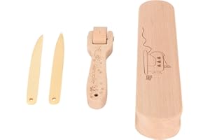 Generic Tailor Clapper Set Efficient Seam Roller Point Turner Tool for Sewing Quilting Crafters Home Beech Bamboo Wood 3Pcs f