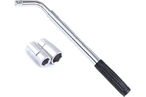 KickFun Universal Lug Wrench Wheel Wrench (17mm, 19mm, 21mm & 23mm) Wheel Brace for Car Wheel Nut Wrench Labor Saving Removel