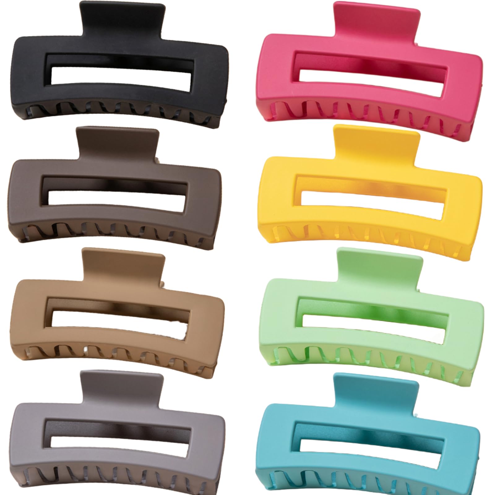 Hair Claw Clips for Thick Hair, 8Pcs Large Claw Clip for Women Use, Hair Clips Strong Hold Nonslip Hair Clamps for Girl Hair Decoration