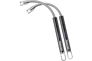 Flame bird 2 Pack Electric Candle Lighter Flameless Arc Windproof Flexible Long Neck USB Rechargeable Lighter Matches for BBQ Grill Fireworks Camping.(Black)