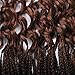18 Inch 144 Roots/pack Crochet Braids Hair Box Crochet Braids With Curly Ends Ombre Brown Box Braid Crochet Hair Crochet Hair For Women Braiding Hair Extensions (Black&Brown(1B/30))