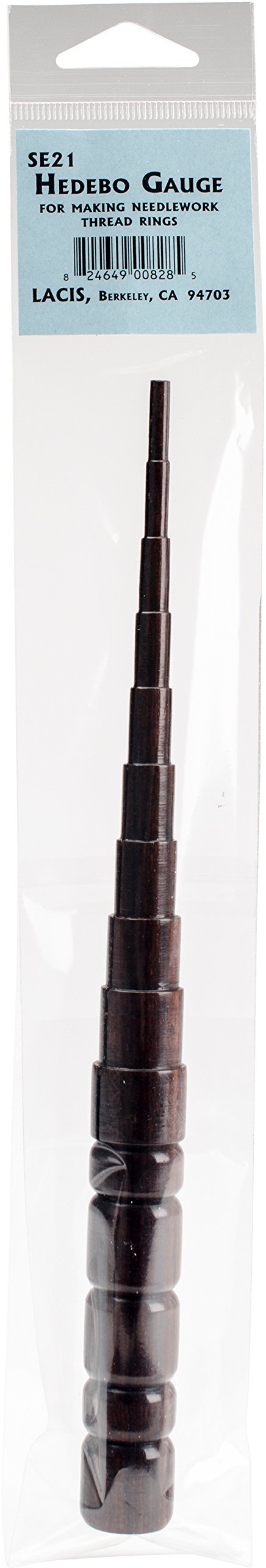 Lacis Hedebo Gauge, Wood, Rosewood, 24.13 x 5.08 x 1.91 cm
