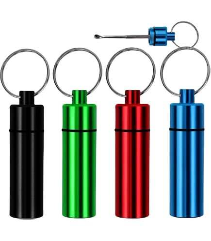 Amazon.com: OakMsOik Small Portable Pill Box Keychain