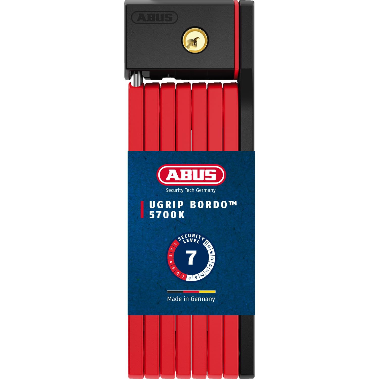 ABUS Bordo uGrip 5700K SH folding lock with bracket - Bicycle lock with 5 mm thick bars - security level 7