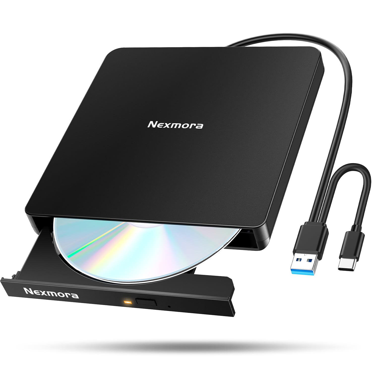 【2025革新型・高速USB3.0対応】 CD DVDドライブ 外付け 静音 DVDプレーヤー 外付けDVDドライブ USB3.0＆Type-C両接続 読取/書込可 CDプレーヤー バスパワー駆動 外付けCDドライブ 軽量 薄型 光学ドライブ 外付け CDドライブ Mac PC パソコン Windows11対応 Windows10/8/7XP 外付け CD DVD ドライブ の商品画像