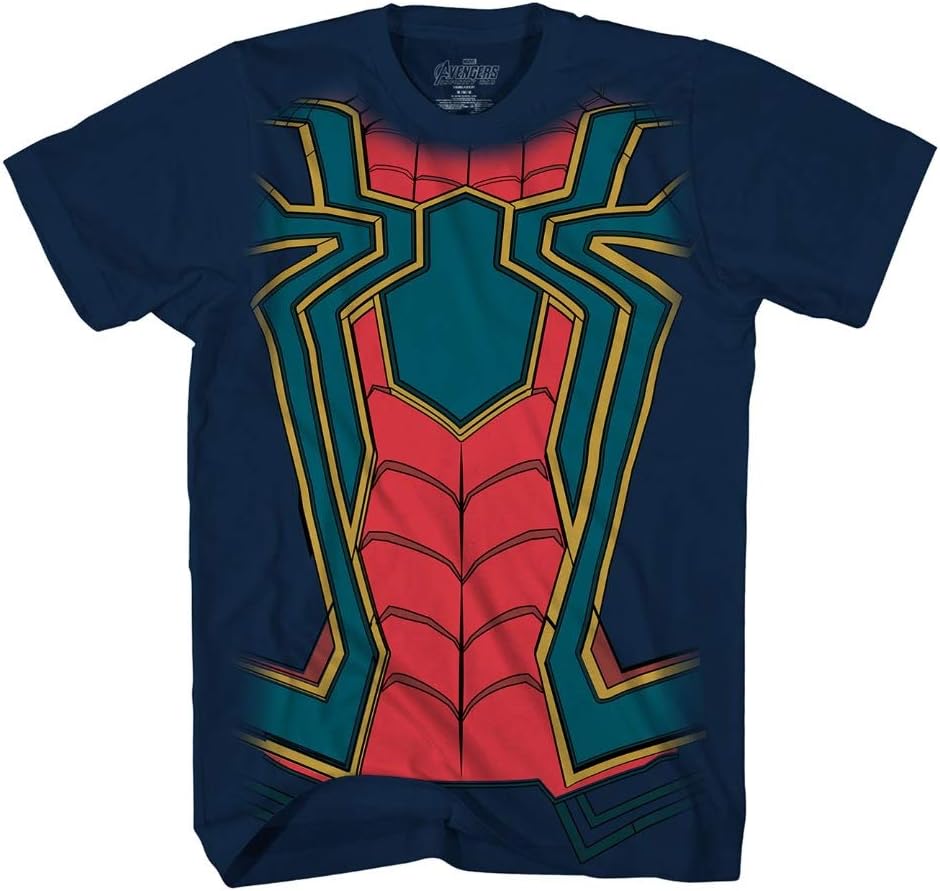 Boys Youth Marvel Spider-Man Short Sleeve T-Shirt Size XL 18/20 Navy Blue