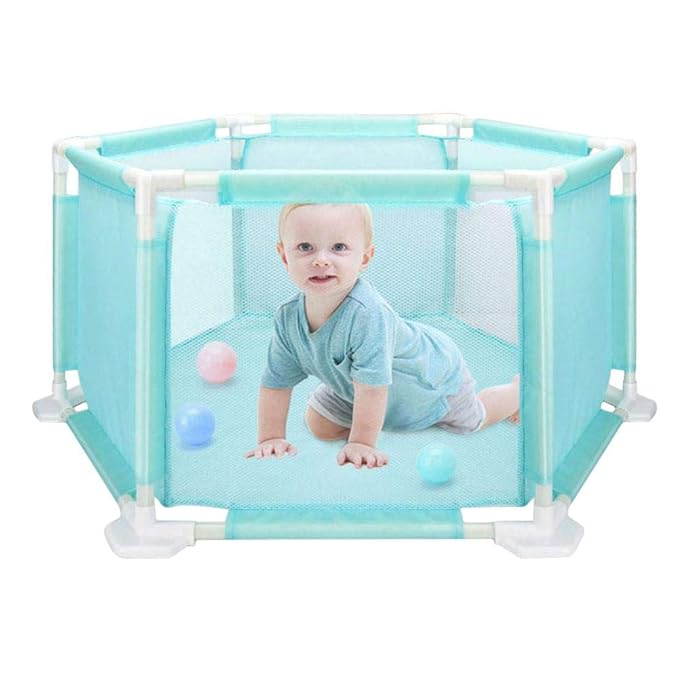 Dream-cool Kinder Laufstall für Kinder, sechseckig, Spielgitter, Spielgitter, waschbar, für Babys/Kleinkind/Neugeborene/Klein