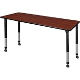 Regency Kee 60 x 24 in. Height Adjustable Mobile Classroom Activity Table- Cherry