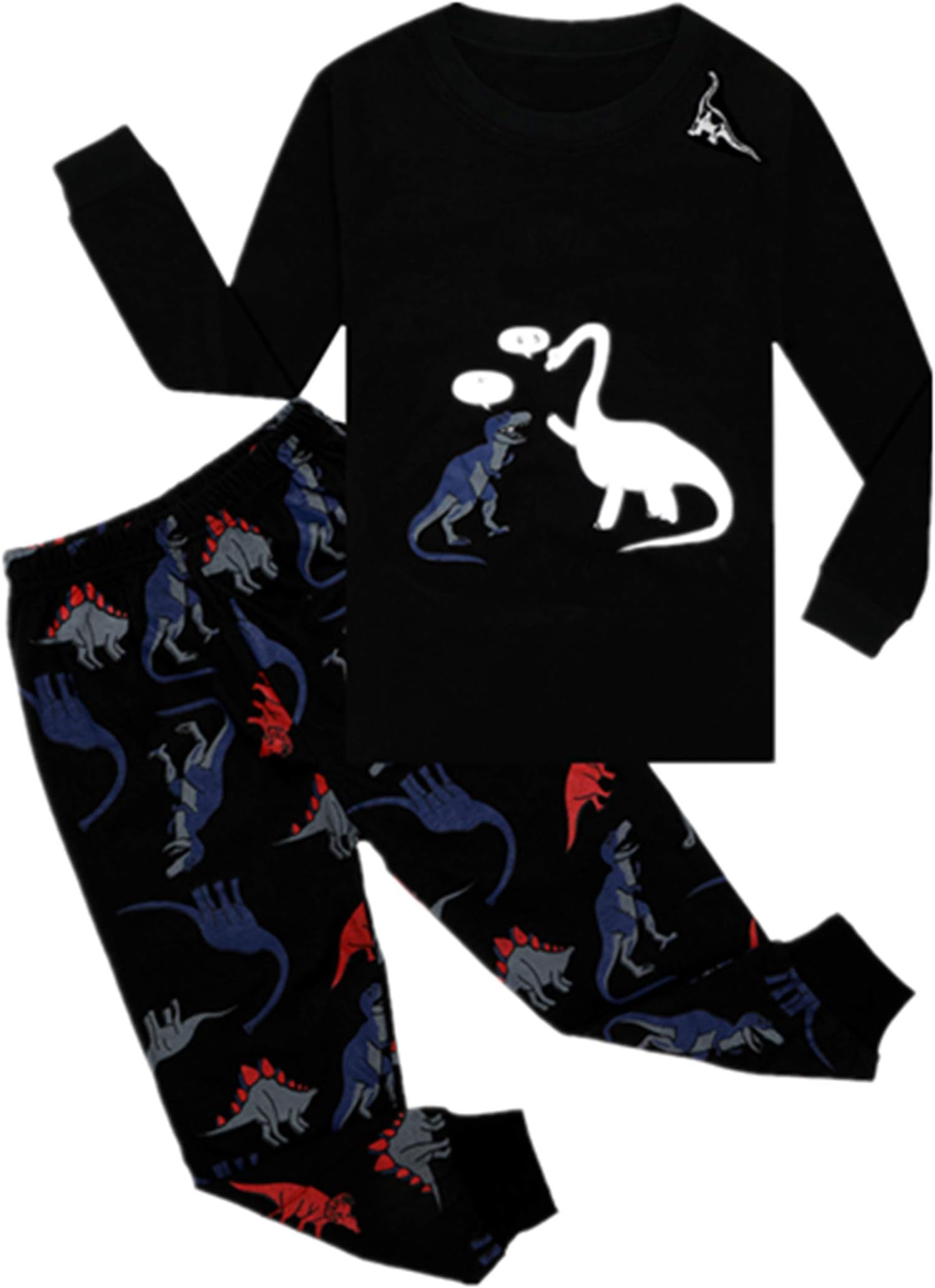 Tkala Fashion Boys Long Set Dinosaur Pajamas Winter Outfits Clothes 100% Cotton Kids Pjs Sleepwear